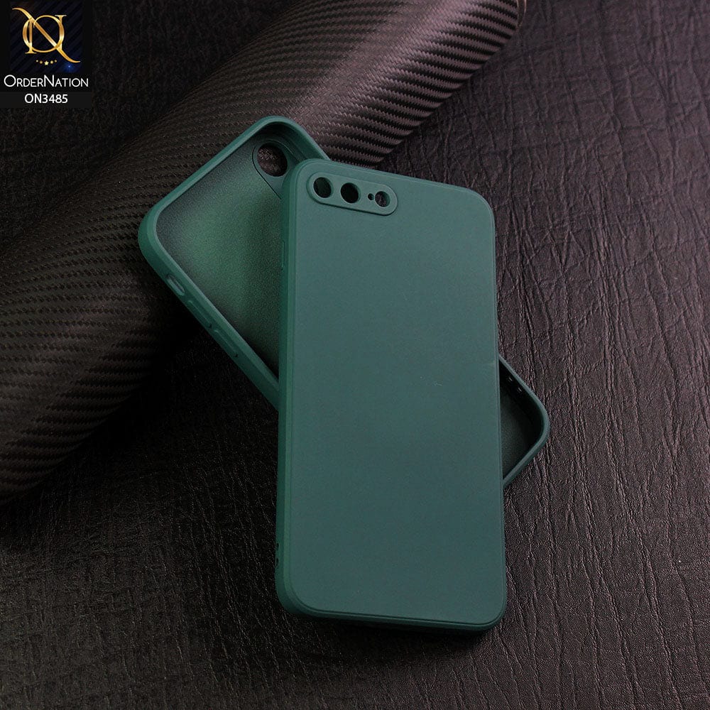 iPhone 8 Plus / 7 Plus Cover - Dark Green - ONation Silica Gel Series - HQ Liquid Silicone Elegant Colors Camera Protection Soft Case