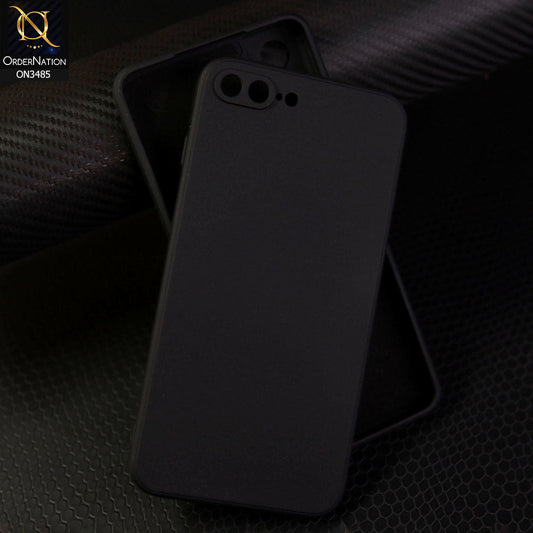 iPhone 8 Plus / 7 Plus Cover - Black  - ONation Silica Gel Series - HQ Liquid Silicone Elegant Colors Camera Protection Soft Case