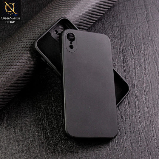 iPhone XR Cover - Black - ONation Silica Gel Series - HQ Liquid Silicone Elegant Colors Camera Protection Soft Case