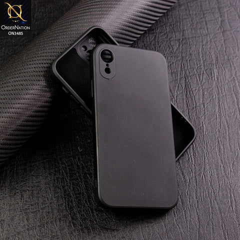 iPhone XR Cover - Black - ONation Bold Series - HQ Liquid Silicone Elegant Colors Camera Protection Soft Case ( Fast Delivery )