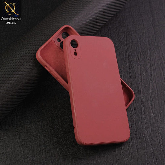 iPhone XR Cover - Red - ONation Silica Gel Series - HQ Liquid Silicone Elegant Colors Camera Protection Soft Case
