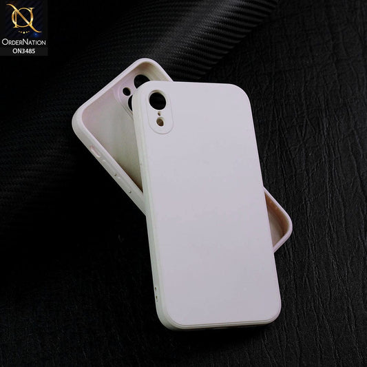 iPhone XR Cover - Off-White (Not Pure White) - ONation Silica Gel Series - HQ Liquid Silicone Elegant Colors Camera Protection Soft Case