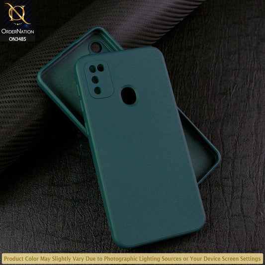 Samsung Galaxy M30s Cover - Dark Green - ONation Silica Gel Series - HQ Liquid Silicone Elegant Colors Camera Protection Soft Case