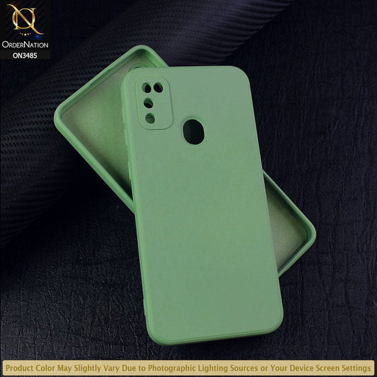 Samsung Galaxy M30s Cover - Light Green - ONation Silica Gel Series - HQ Liquid Silicone Elegant Colors Camera Protection Soft Case