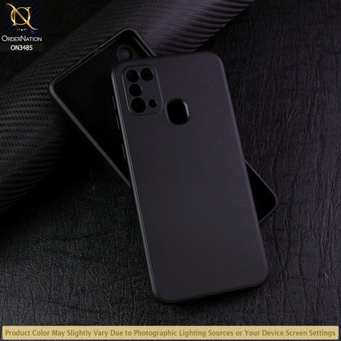 Samsung Galaxy M31 Cover - Black - ONation Silica Gel Series - HQ Liquid Silicone Elegant Colors Camera Protection Soft Case