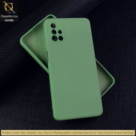 Samsung Galaxy M51 Cover - Light Green - ONation Silica Gel Series - HQ Liquid Silicone Elegant Colors Camera Protection Soft Case