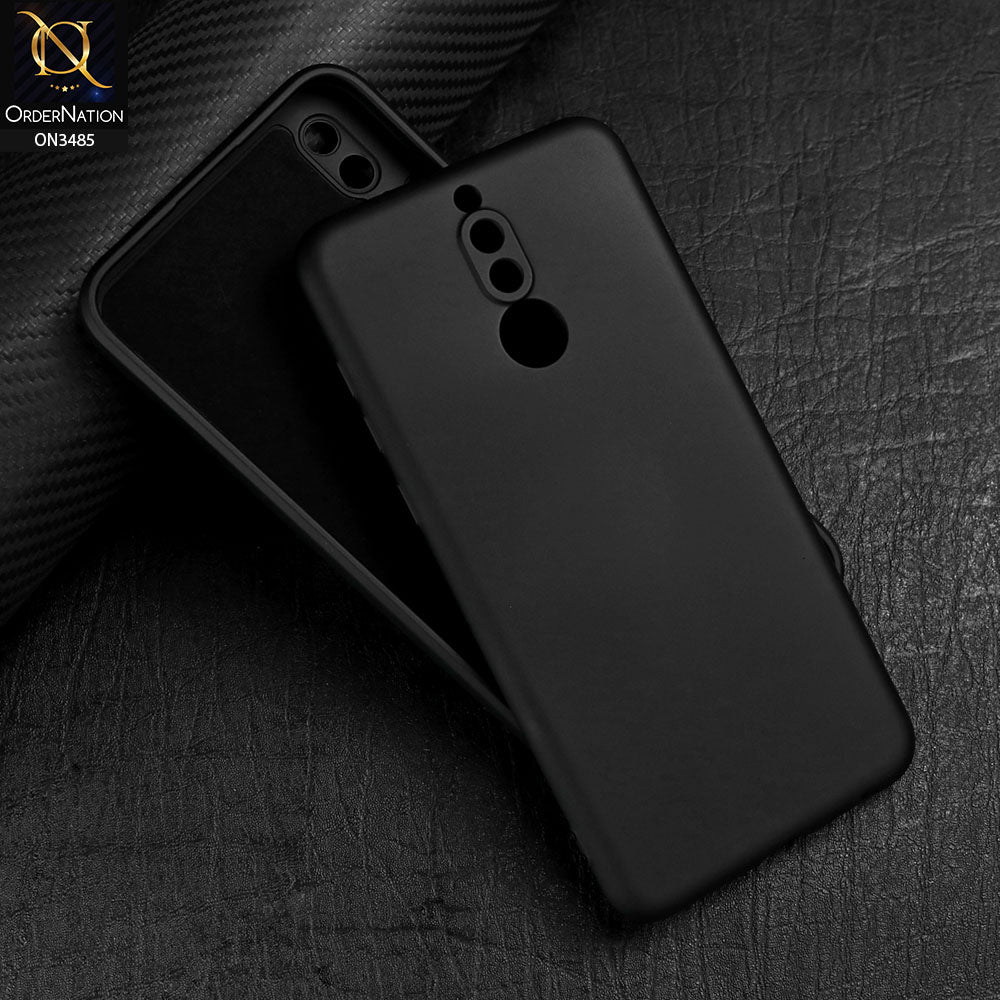Huawei Mate 10 Lite  Cover - Black - ONation Silica Gel Series - HQ Liquid Silicone Elegant Colors Camera Protection Soft Case