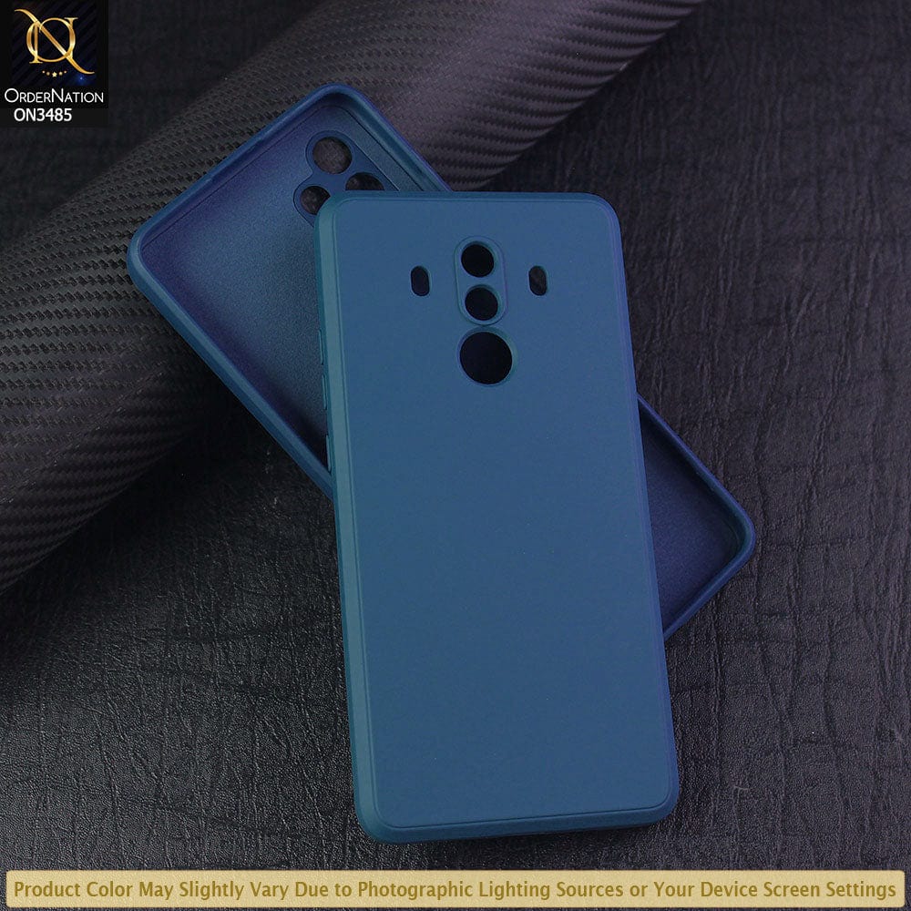 Huawei Mate 10 Pro Cover - Blue - ONation Silica Gel Series - HQ Liquid Silicone Elegant Colors Camera Protection Soft Case