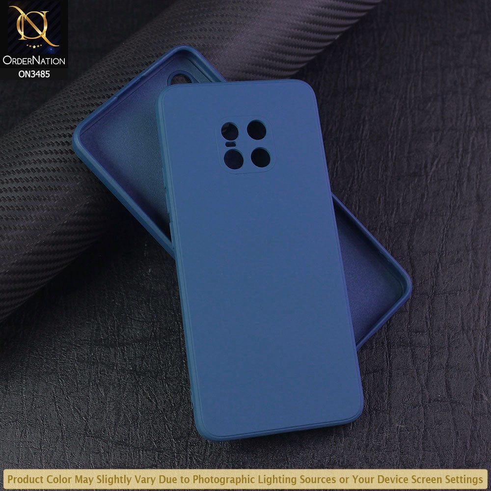 Huawei Mate 20 Pro Cover - Blue - ONation Silica Gel Series - HQ Liquid Silicone Elegant Colors Camera Protection Soft Case