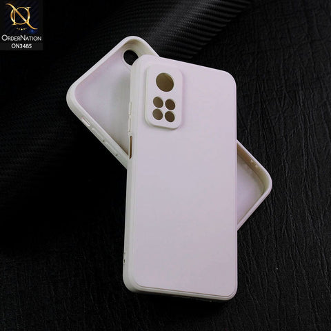Xiaomi Mi 10T Pro Cover - Off-White (Not Pure White) - ONation Silica Gel Series - HQ Liquid Silicone Elegant Colors Camera Protection Soft Case