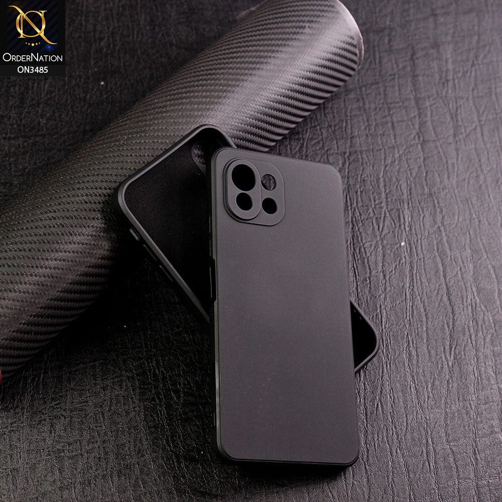 Xiaomi Mi 11 Lite Cover - Black - ONation Silica Gel Series - HQ Liquid Silicone Elegant Colors Camera Protection Soft Case