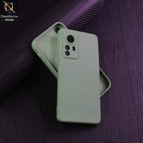 Xiaomi 12 Pro Cover - Light Green - ONation Silica Gel Series - HQ Liquid Silicone Elegant Colors Camera Protection Soft Case