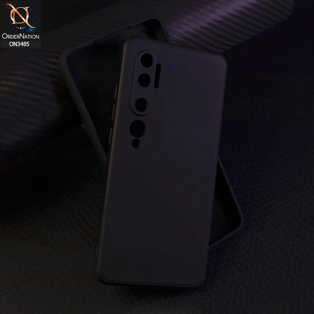 Xiaomi Mi Note 10 Cover - Black - ONation Silica Gel Series - HQ Liquid Silicone Elegant Colors Camera Protection Soft Case