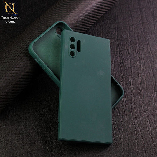 Samsung Galaxy Note 10 Plus Cover - Dark Green - ONation Silica Gel Series - HQ Liquid Silicone Elegant Colors Camera Protection Soft Case