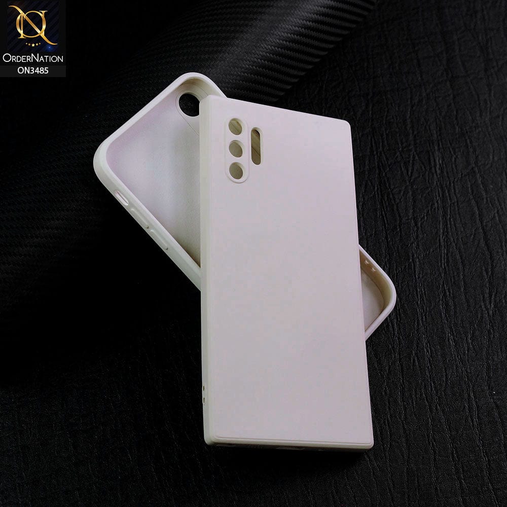Samsung Galaxy Note 10 Plus Cover - Off-White (Not Pure White) - ONation Silica Gel Series - HQ Liquid Silicone Elegant Colors Camera Protection Soft Case