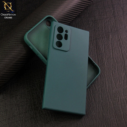Samsung Galaxy Note 20 Ultra Cover - Dark Green - ONation Silica Gel Series - HQ Liquid Silicone Elegant Colors Camera Protection Soft Case