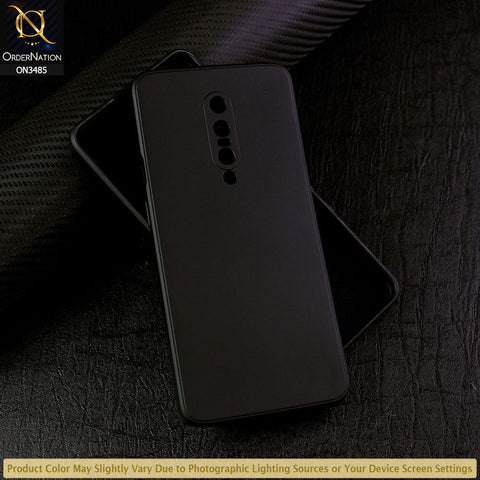 OnePlus 7 Pro Cover - Black - ONation Silica Gel Series - HQ Liquid Silicone Elegant Colors Camera Protection Soft Case