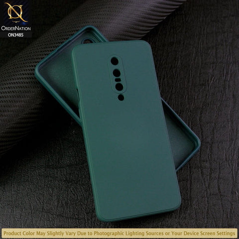 OnePlus 7 Pro Cover - Dark Green - ONation Silica Gel Series - HQ Liquid Silicone Elegant Colors Camera Protection Soft Case
