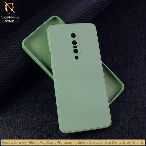 OnePlus 7 Pro Cover - Light Green - ONation Silica Gel Series - HQ Liquid Silicone Elegant Colors Camera Protection Soft Case