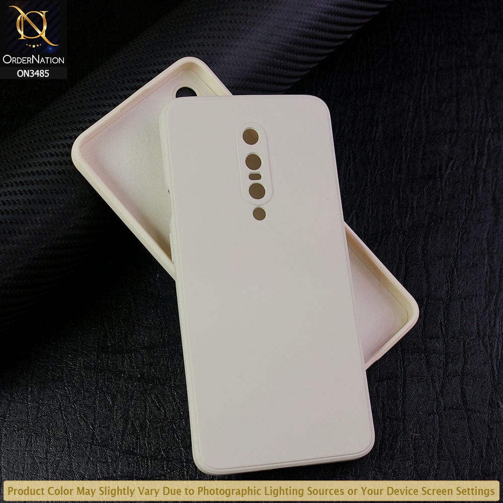 OnePlus 7 Pro Cover - Off-White (Not Pure White) - ONation Silica Gel Series - HQ Liquid Silicone Elegant Colors Camera Protection Soft Case