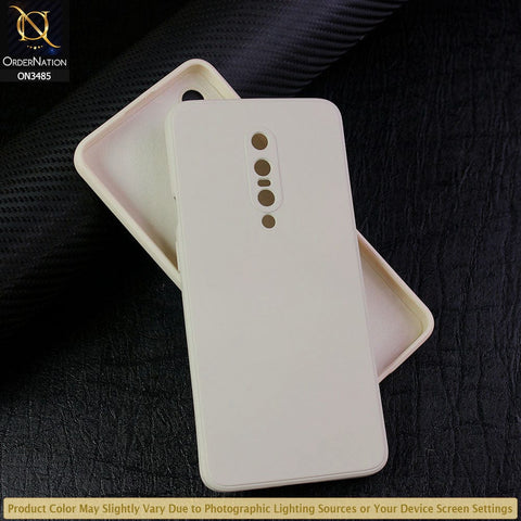 OnePlus 7 Pro Cover - Off-White (Not Pure White) - ONation Silica Gel Series - HQ Liquid Silicone Elegant Colors Camera Protection Soft Case