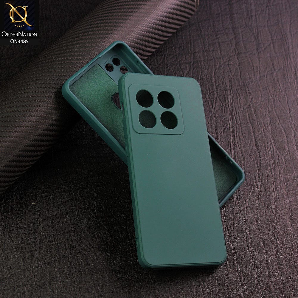 OnePlus 10 Pro Cover - Dark Green - ONation Silica Gel Series - HQ Liquid Silicone Elegant Colors Camera Protection Soft Case