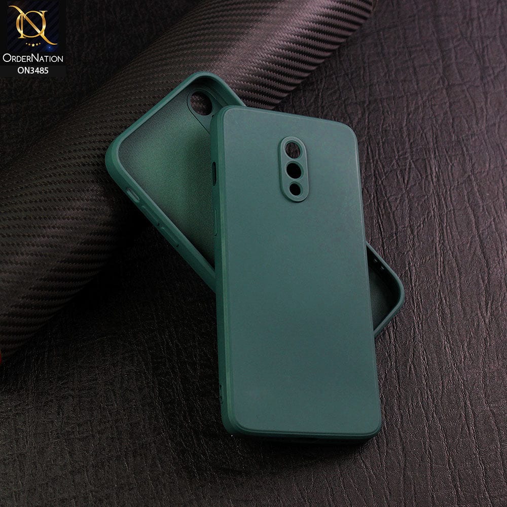 OnePlus 7 Cover - Dark Green - ONation Silica Gel Series - HQ Liquid Silicone Elegant Colors Camera Protection Soft Case