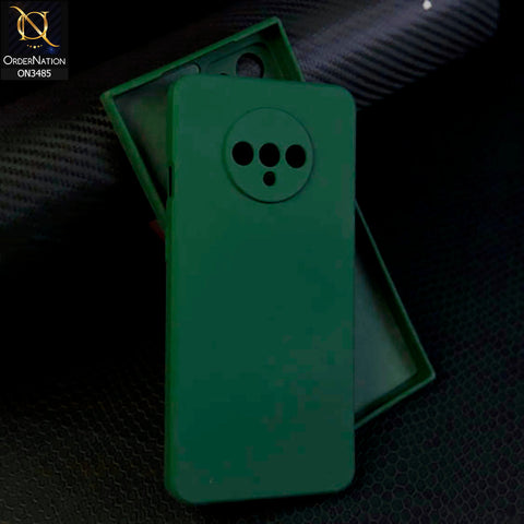 OnePlus 7T Cover - Dark Green - ONation Silica Gel Series - HQ Liquid Silicone Elegant Colors Camera Protection Soft Case