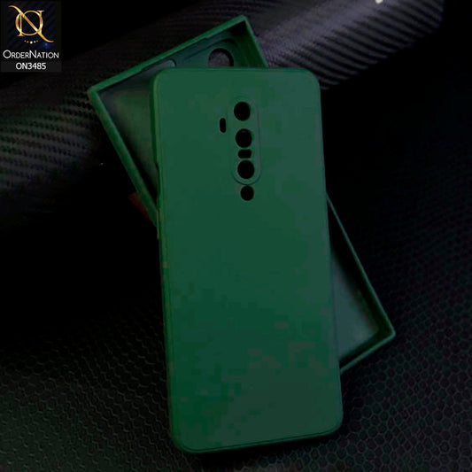OnePlus 7T Pro Cover - Dark Green - ONation Silica Gel Series - HQ Liquid Silicone Elegant Colors Camera Protection Soft Case