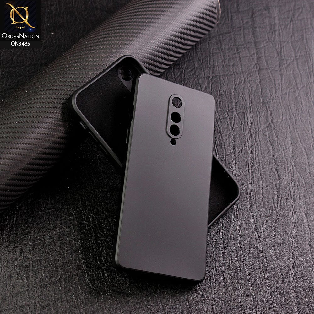 OnePlus 8 4G Cover - Black - ONation Silica Gel Series - HQ Liquid Silicone Elegant Colors Camera Protection Soft Case