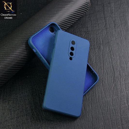 OnePlus 8 4G Cover - Blue - ONation Silica Gel Series - HQ Liquid Silicone Elegant Colors Camera Protection Soft Case