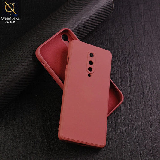 OnePlus 8 4G Cover - Red - ONation Silica Gel Series - HQ Liquid Silicone Elegant Colors Camera Protection Soft Case