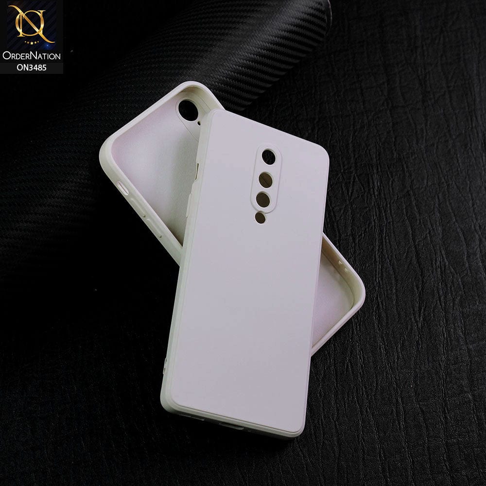 OnePlus 8 4G Cover - Off-White (Not Pure White) - ONation Silica Gel Series - HQ Liquid Silicone Elegant Colors Camera Protection Soft Case