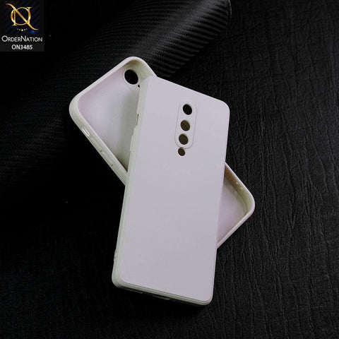 OnePlus 8 4G Cover - Off-White (Not Pure White) - ONation Silica Gel Series - HQ Liquid Silicone Elegant Colors Camera Protection Soft Case