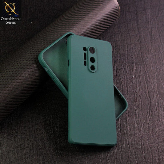 OnePlus 8 Pro Cover - Dark Green - ONation Silica Gel Series - HQ Liquid Silicone Elegant Colors Camera Protection Soft Case