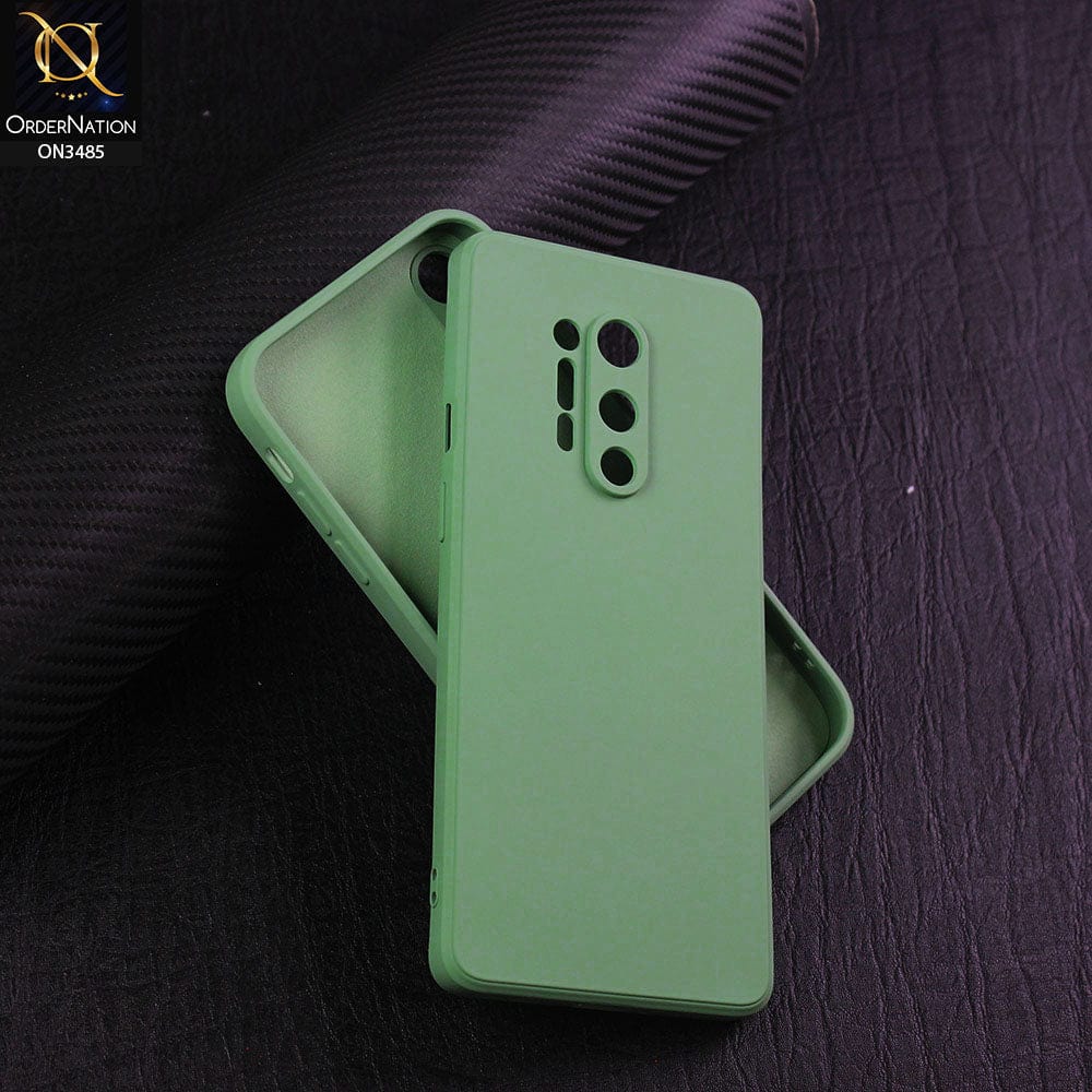 OnePlus 8 Pro Cover - Light Green - ONation Silica Gel Series - HQ Liquid Silicone Elegant Colors Camera Protection Soft Case