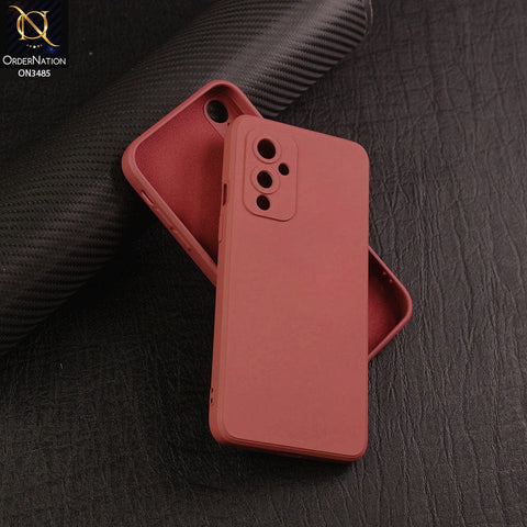 OnePlus 9 Cover - Red - ONation Silica Gel Series - HQ Liquid Silicone Elegant Colors Camera Protection Soft Case