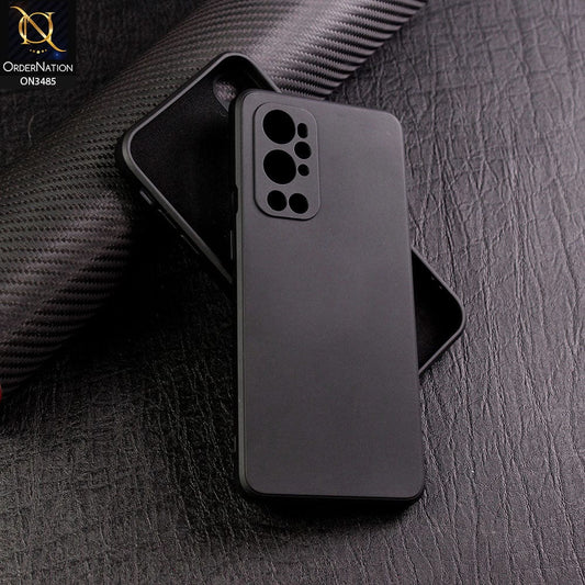 OnePlus 9 Pro Cover - Black - ONation Silica Gel Series - HQ Liquid Silicone Elegant Colors Camera Protection Soft Case