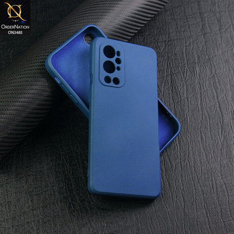 OnePlus 9 Pro Cover - Blue - ONation Silica Gel Series - HQ Liquid Silicone Elegant Colors Camera Protection Soft Case