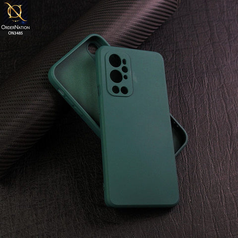 OnePlus 9 Pro Cover - Dark Green - ONation Silica Gel Series - HQ Liquid Silicone Elegant Colors Camera Protection Soft Case