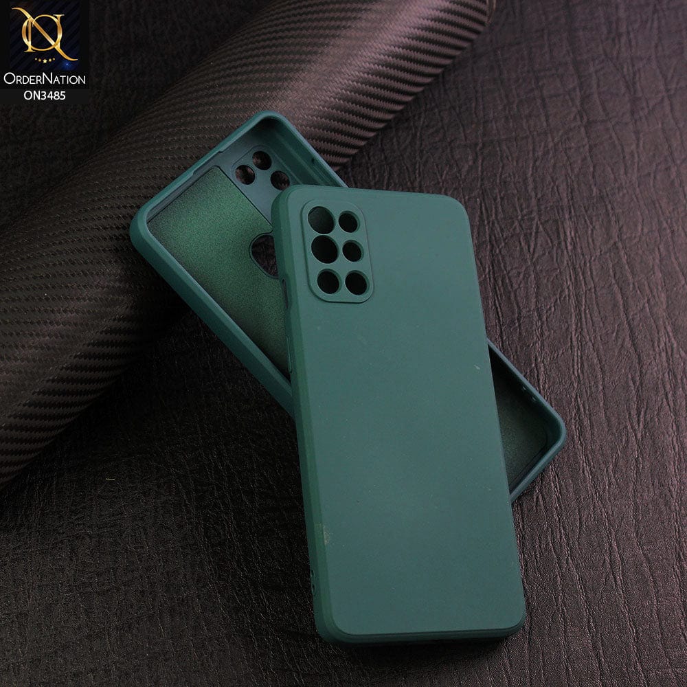 OnePlus 9R Cover - Dark Green - ONation Silica Gel Series - HQ Liquid Silicone Elegant Colors Camera Protection Soft Case