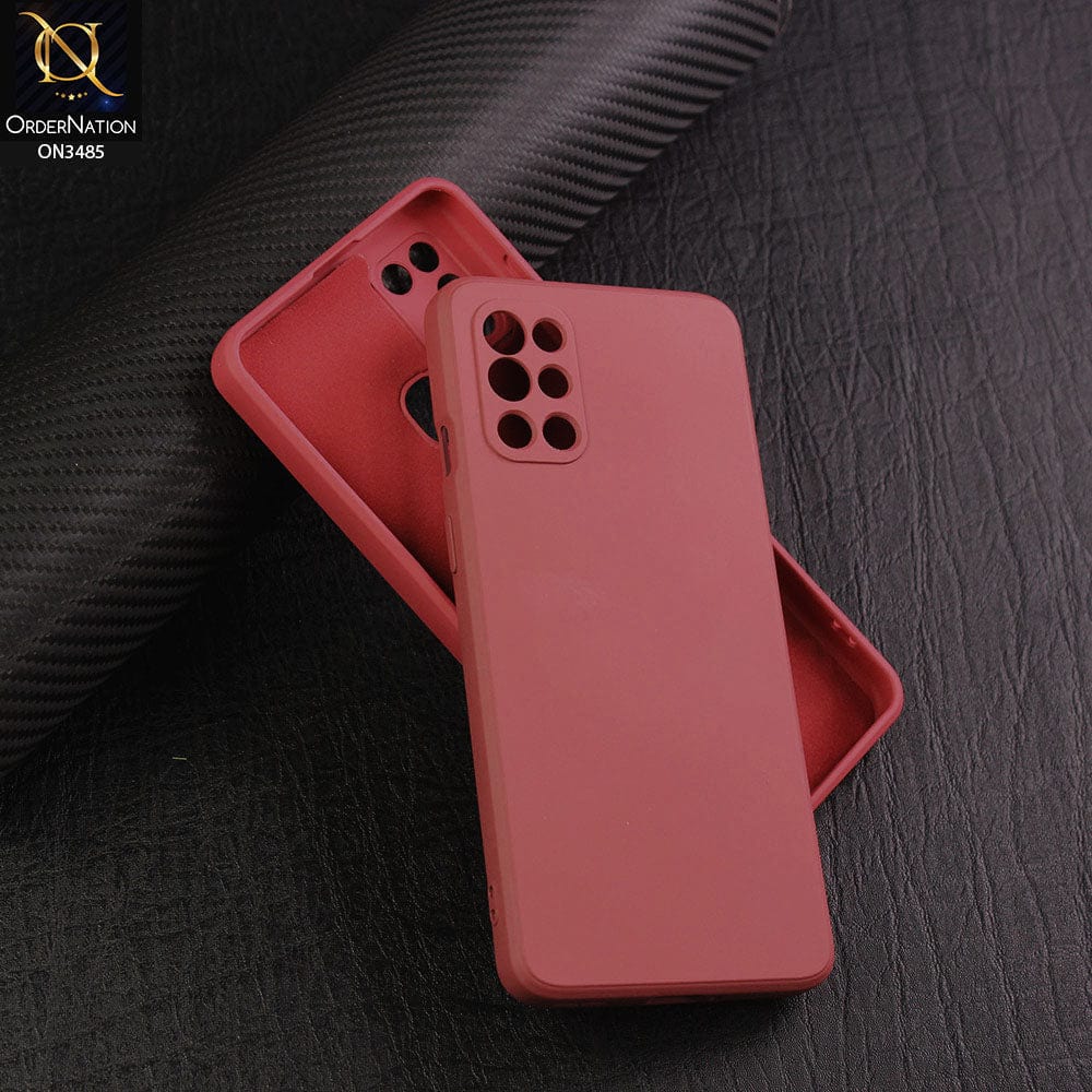 OnePlus 9R Cover - Red - ONation Silica Gel Series - HQ Liquid Silicone Elegant Colors Camera Protection Soft Case