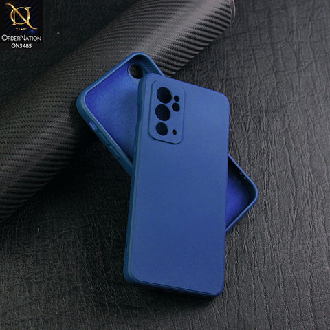 OnePlus 9RT 5G Cover - Blue - ONation Silica Gel Series - HQ Liquid Silicone Elegant Colors Camera Protection Soft Case