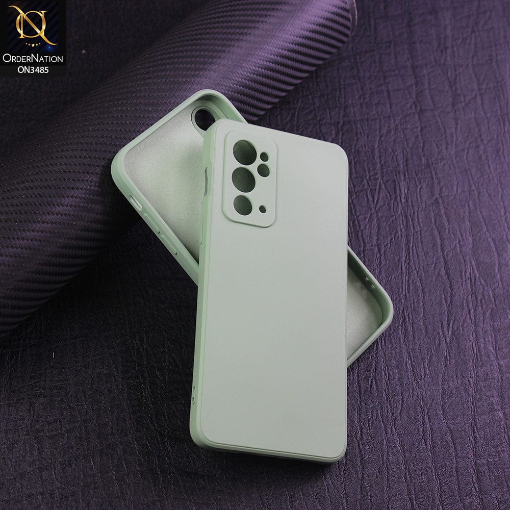 OnePlus 9RT 5G Cover - Light Green - ONation Silica Gel Series - HQ Liquid Silicone Elegant Colors Camera Protection Soft Case
