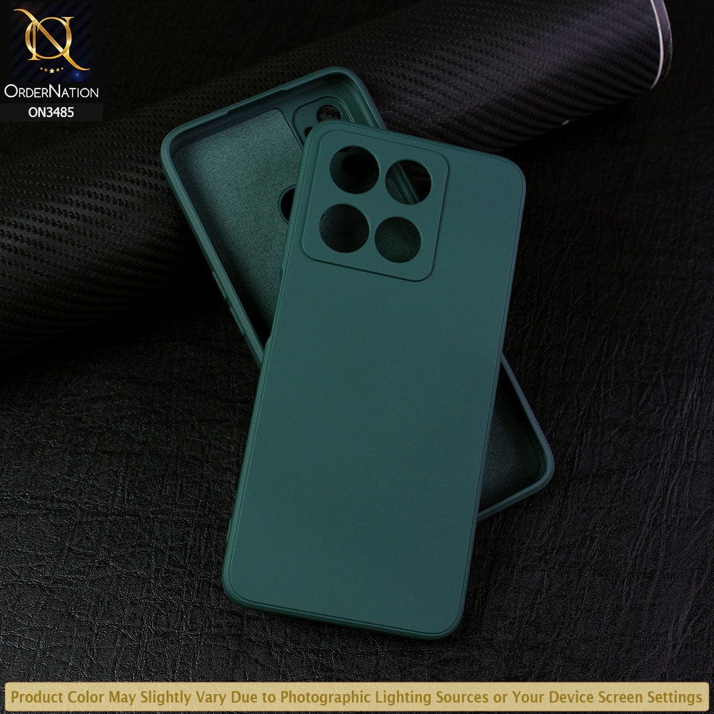 OnePlus Ace Racing Cover - Dark Green - ONation Silica Gel Series - HQ Liquid Silicone Elegant Colors Camera Protection Soft Case
