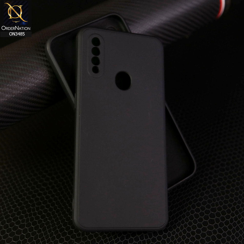 Oppo A31 Cover - Black - ONation Silica Gel Series - HQ Liquid Silicone Elegant Colors Camera Protection Soft Case