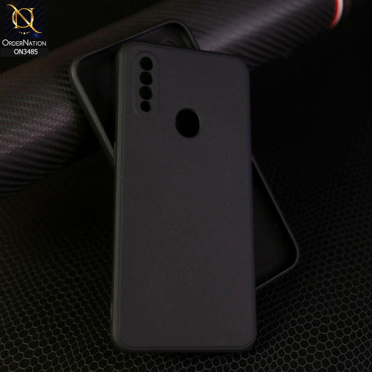 Oppo A8 Cover - Black - ONation Silica Gel Series - HQ Liquid Silicone Elegant Colors Camera Protection Soft Case