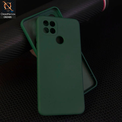 Oppo A35 Cover - Dark Green - ONation Silica Gel Series - HQ Liquid Silicone Elegant Colors Camera Protection Soft Case