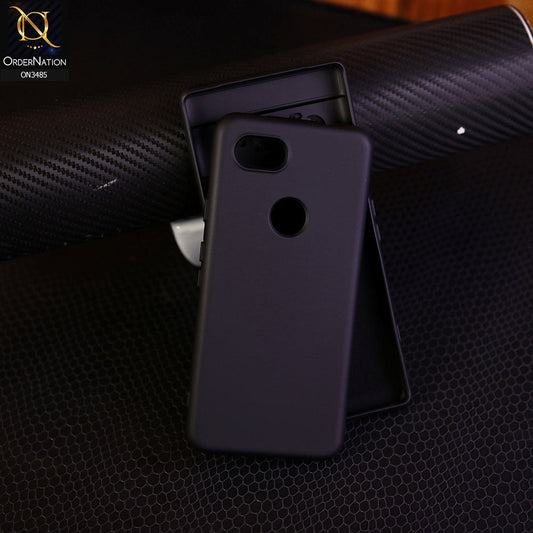 Google Pixel 3a - Black - ONation Silica Gel Series - HQ Liquid Silicone Elegant Colors Camera Protection Soft Case