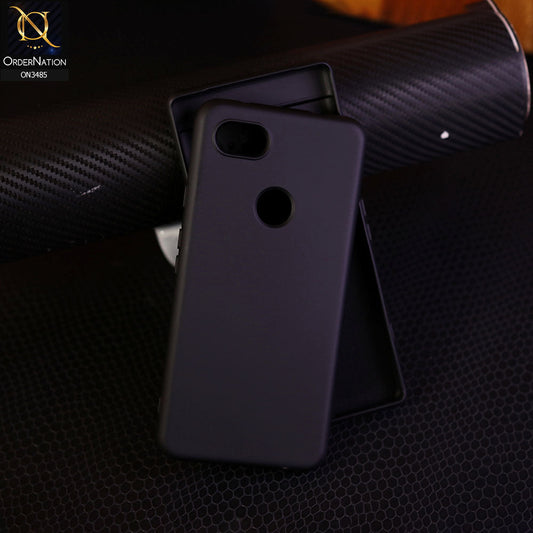 Google Pixel 3a XL - Black - ONation Silica Gel Series - HQ Liquid Silicone Elegant Colors Camera Protection Soft Case